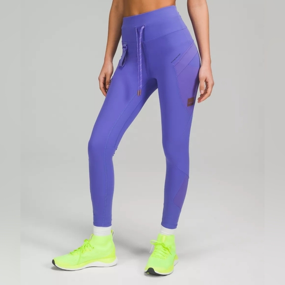 lululemon athletica Pants - LULULEMON Purple Cargo Athletic Super High Rise Hiking Tight 25" Leggings Size 8
